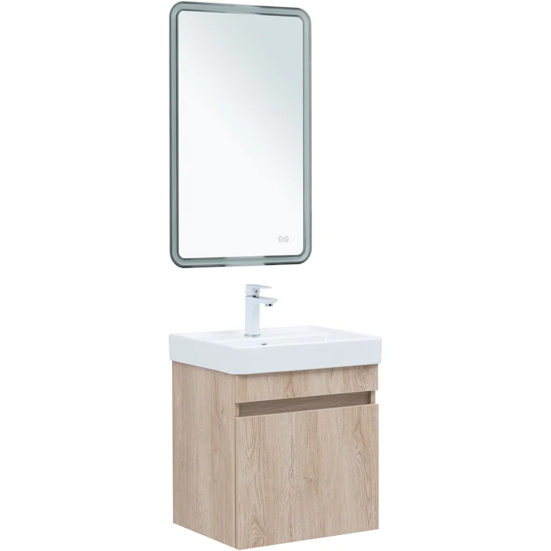 Тумба под раковину Aquanet Оптима 50 дуб светлый