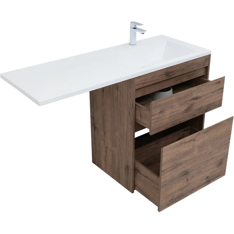 Тумба под раковину Aquanet Токио 68 дуб веллингтон (напольная 2 ящика)