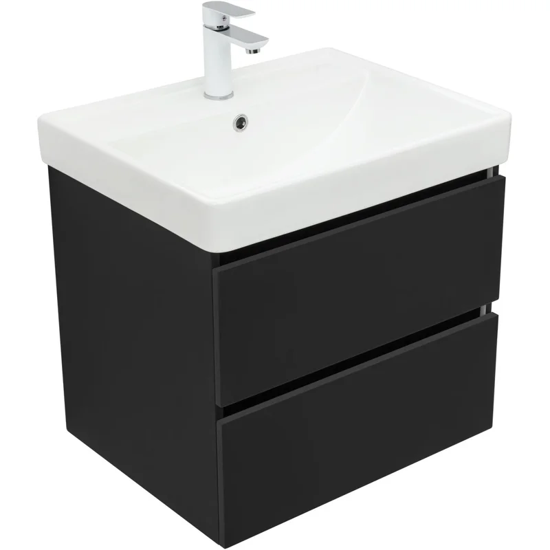 Тумба под раковину Aquanet Вега 2.0 60 черный