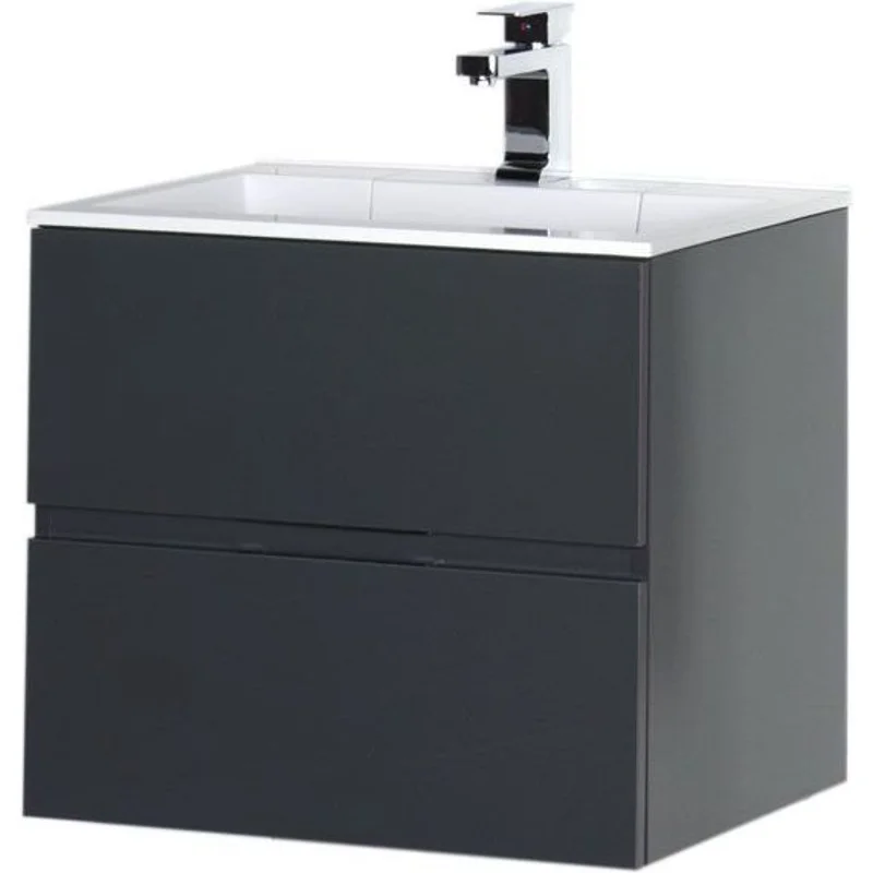 Тумба с раковиной Aquanet Алвита 60 серый антрацит