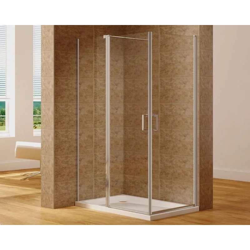 Душевой уголок Aquanet Cinetic 120х90,прозрачное стекло (AE12-N-120H190U-CT + AE12-N-90H190U-CT)