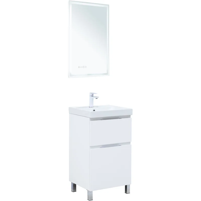 Тумба под раковину Aquanet Алвита New 50 напольная, белый матовый