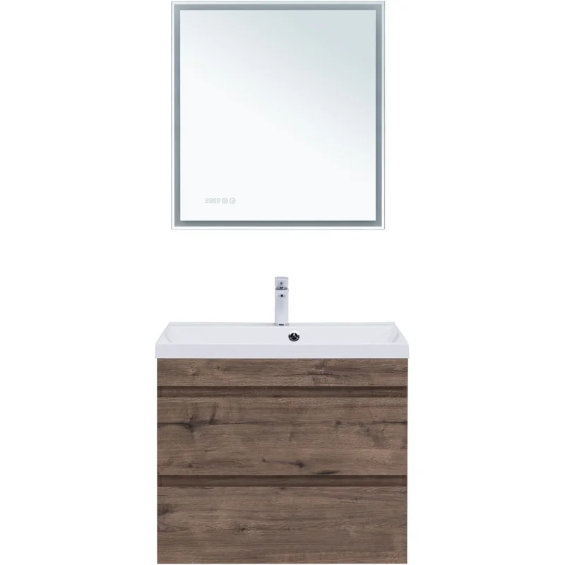 Тумба под раковину Aquanet Нота New 75 дуб веллингтон табак