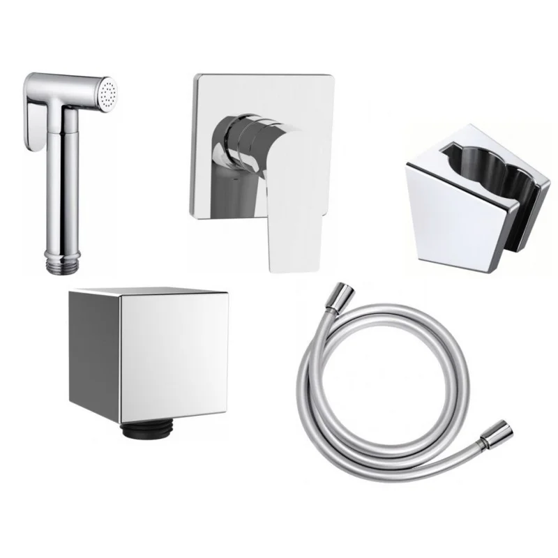 Набор смесителя с гигиеническим душем Aquanet Static 1.03 (с внутренней частью)