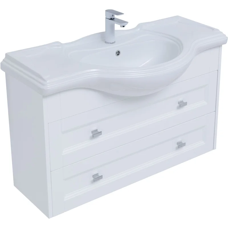 Тумба под раковину Aquanet Монте 85 белый матовый