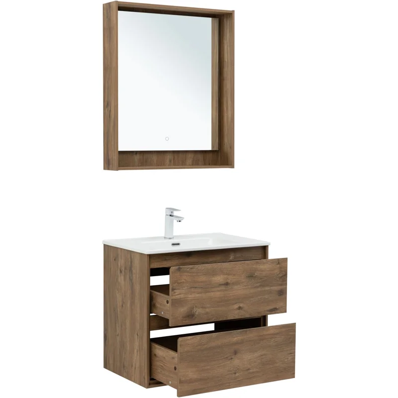 Тумба под раковину Aquanet Милан 70 дуб рустикальный