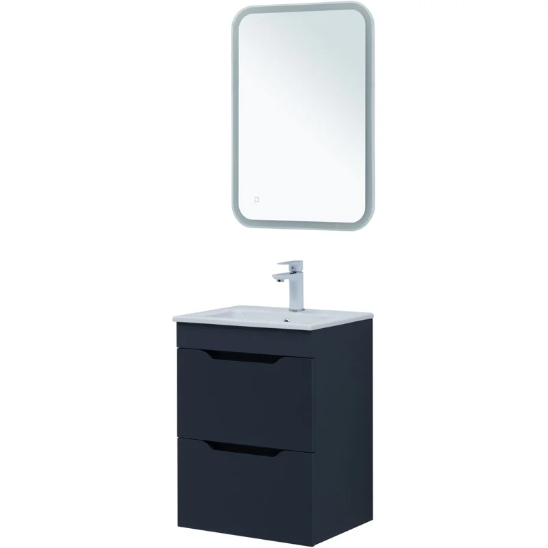 Тумба под раковину Aquanet Практика 50 маренго (2 ящика)