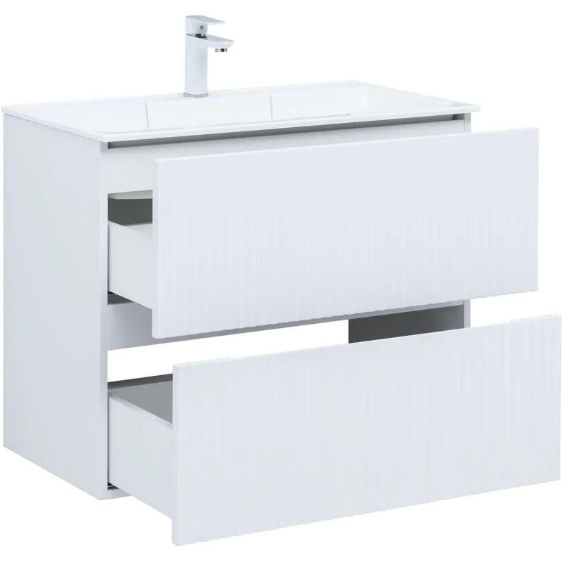 Тумба под раковину Aquanet Джейн 80 белый матовый