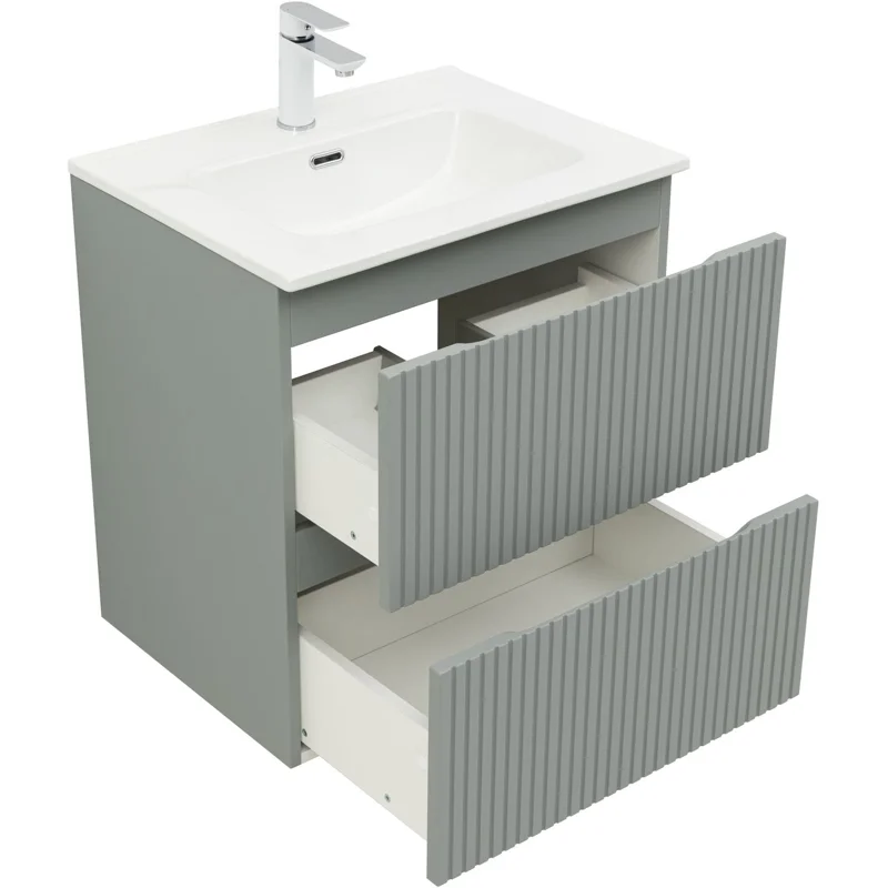 Тумба под раковину Aquanet Джейн (Flat) 60 мисти грин