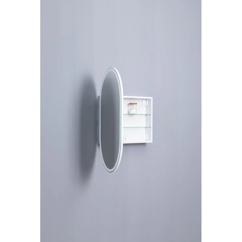 Зеркальный шкаф Aquanet Монте 60 белый, с LED подсветкой