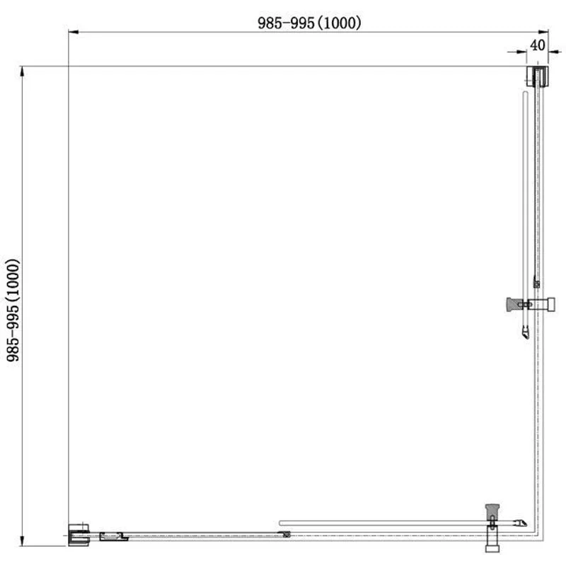 Душевой уголок Aquanet Delta Cube NPE1142 100x100, прозрачное стекло
