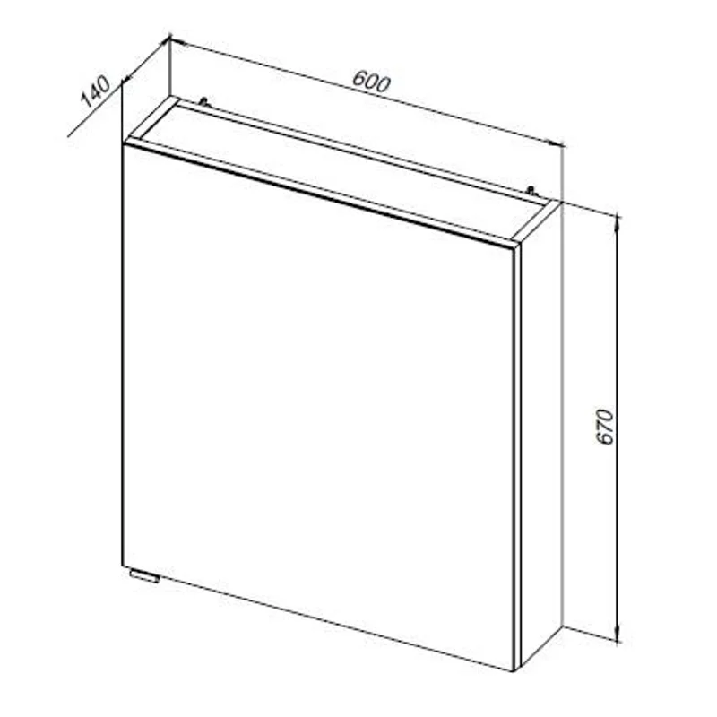 Зеркальный шкаф Aquanet Порто 60 белый