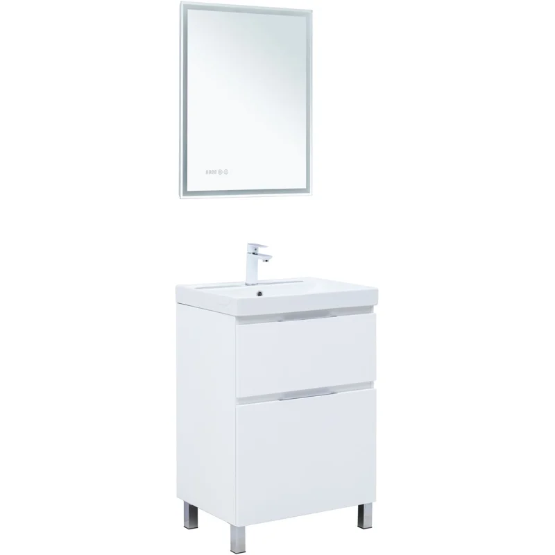 Тумба под раковину Aquanet Алвита New 60 напольная, белый матовый