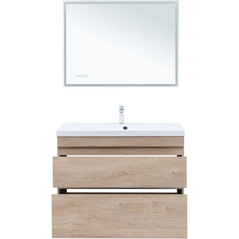 Тумба под раковину Aquanet Нота New 100 дуб светлый