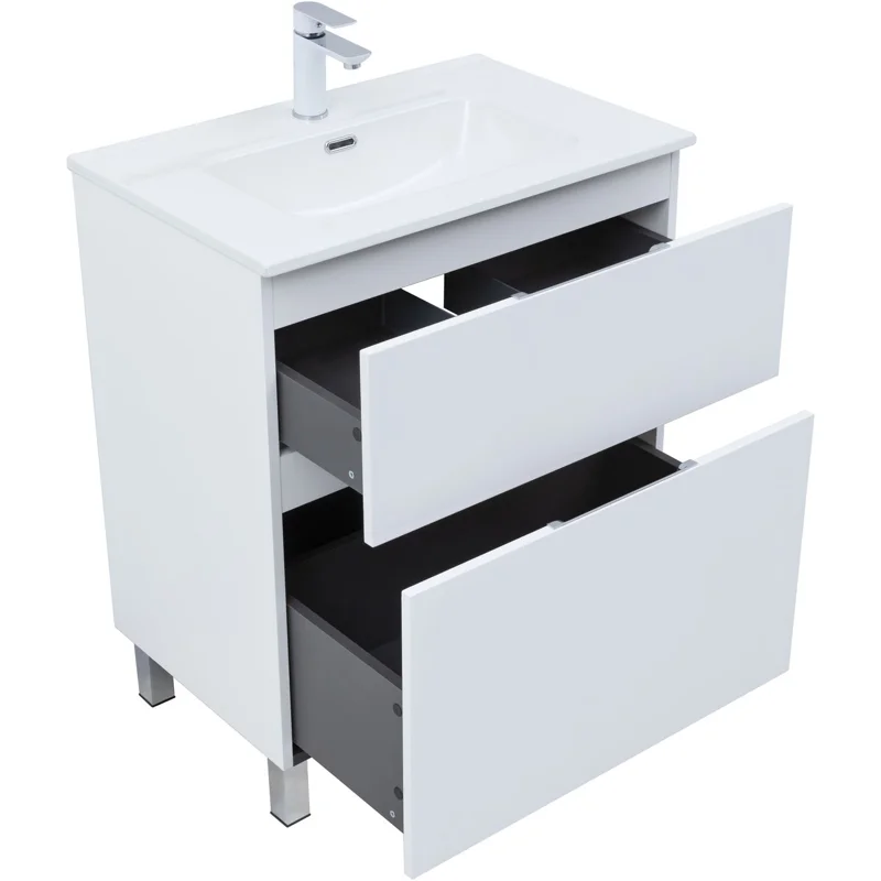 Тумба под раковину Aquanet Алвита New 70 напольная, белый матовый