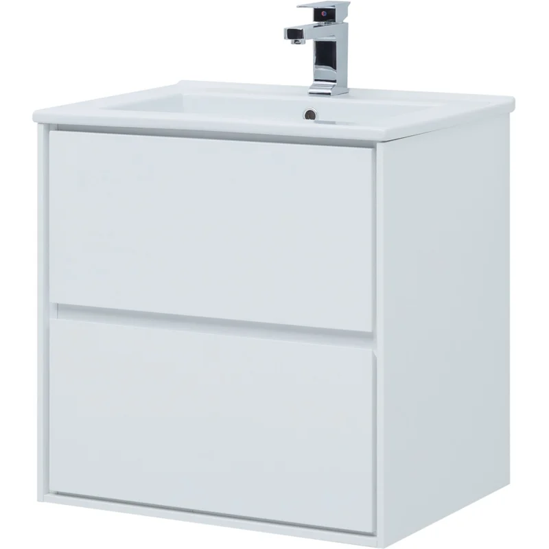 Тумба под раковину Aquanet Милан 65 белый глянец