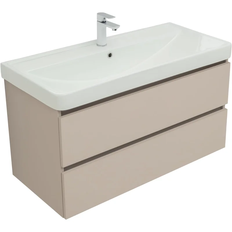 Тумба под раковину Aquanet Вега 2.0 100 бежевый