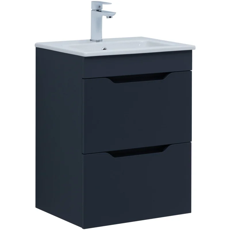 Тумба под раковину Aquanet Практика 50 маренго (2 ящика)