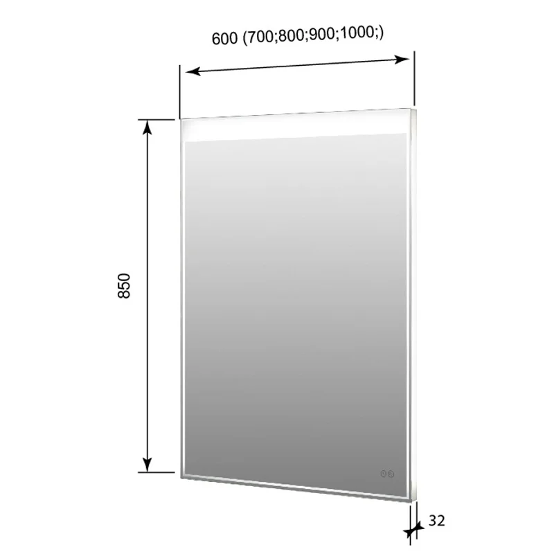Зеркало Aquanet Палермо New 70 LED