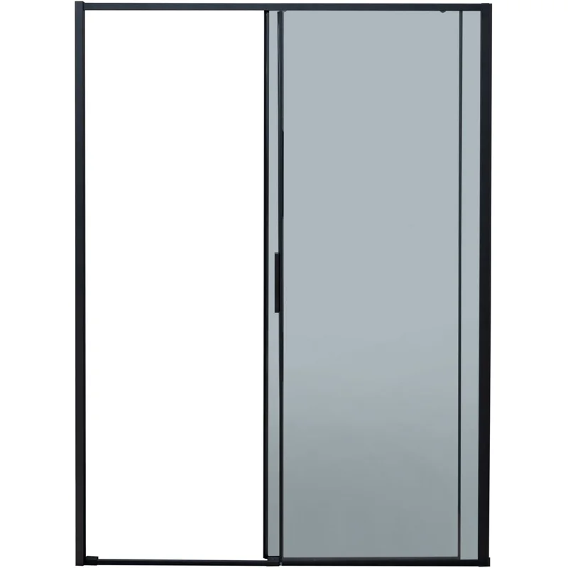 Душевая дверь Aquanet Pleasure Evo 140 AE65-N140-BT профиль черный, прозрачное стекло