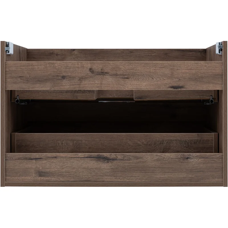 Тумба под раковину Aquanet Алвита New 80 2 ящика, дуб веллингтон табак