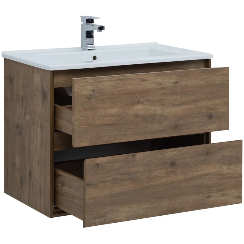 Тумба под раковину Aquanet Милан 85 дуб рустикальный