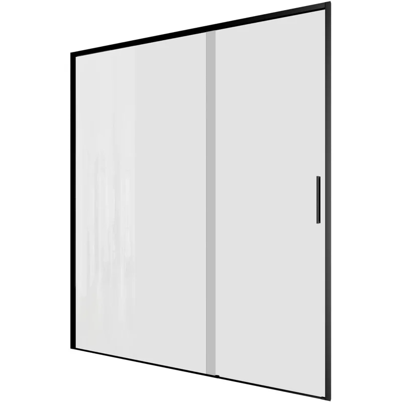 Душевая дверь Aquanet Pleasure Evo 160 AE65-N160-BT профиль черный, прозрачное стекло