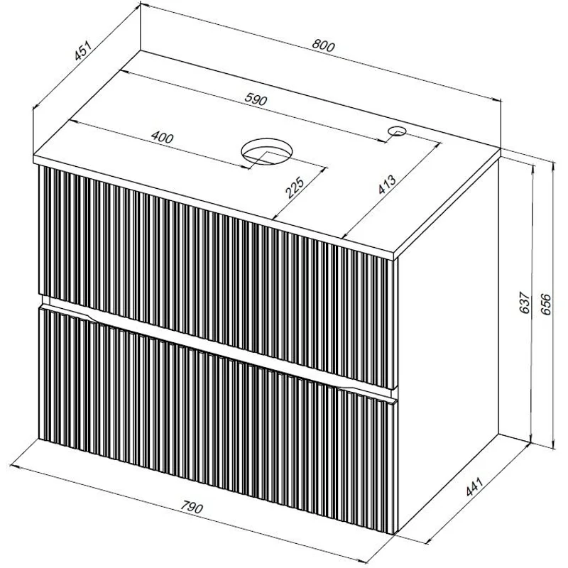 Тумба под раковину Aquanet Джейн 80 белый матовый