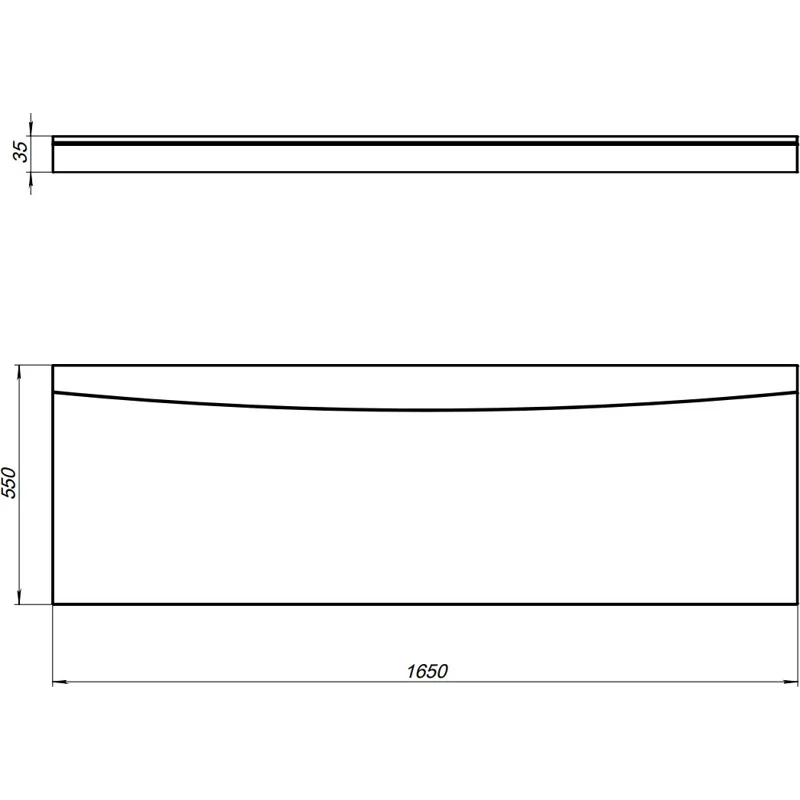 Фронтальный экран Aquanet Bright 165