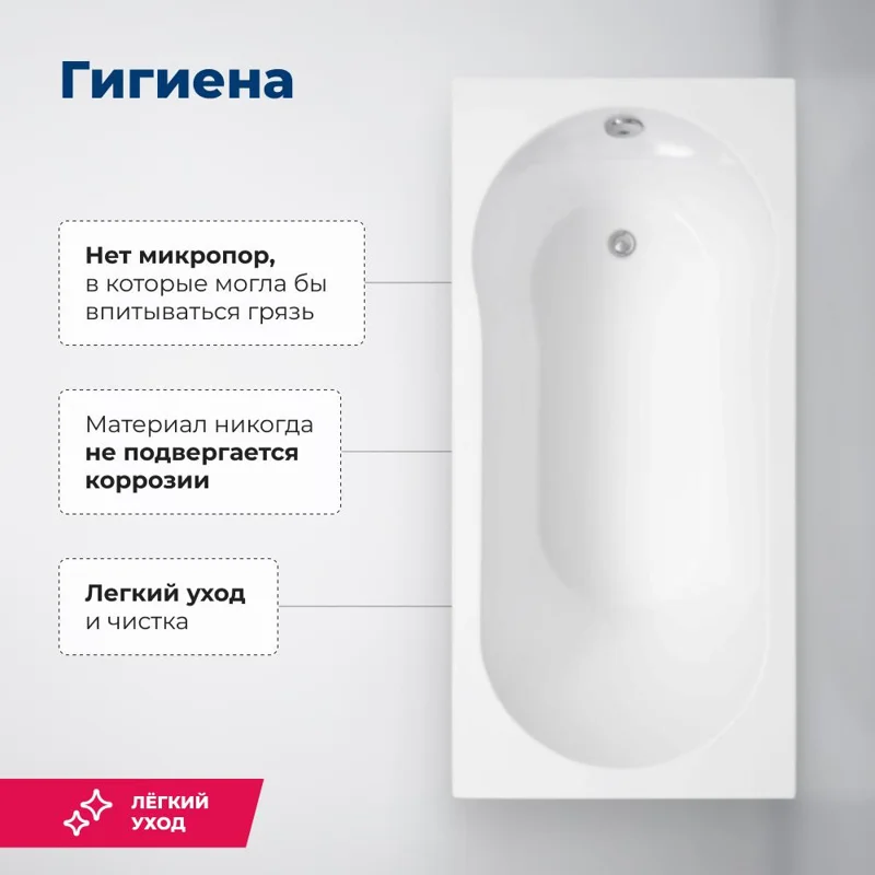 Акриловая ванна Aquanet Light 160x70 (с каркасом)