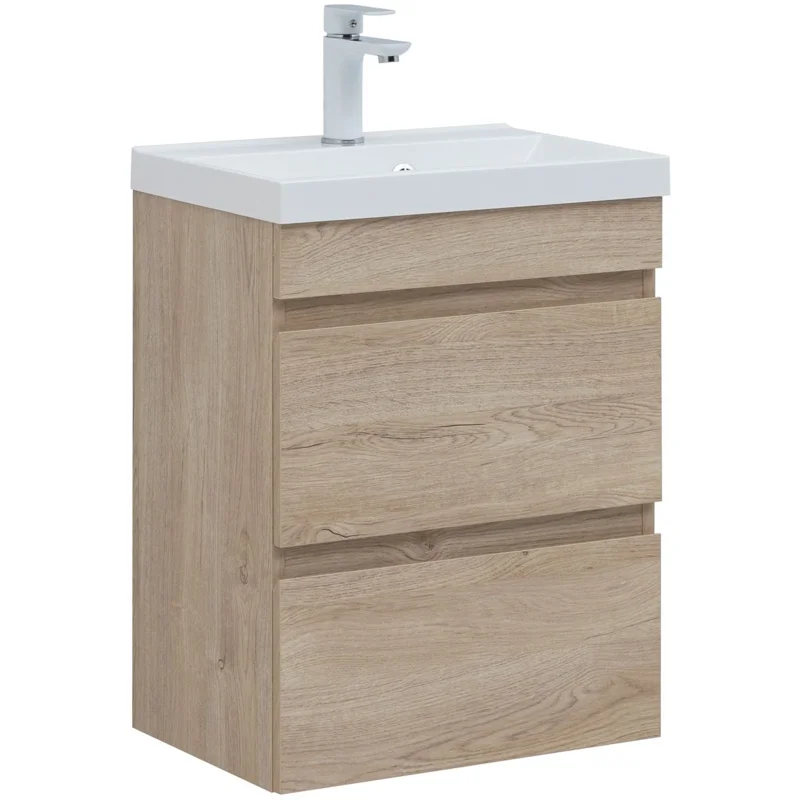 Тумба под раковину Aquanet Нота New 50 дуб светлый