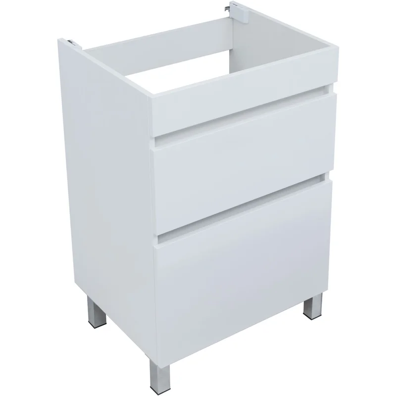 Тумба под раковину Aquanet Вега 58 белый глянец