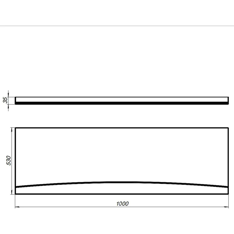 Фронтальный экран Aquanet Seed 100