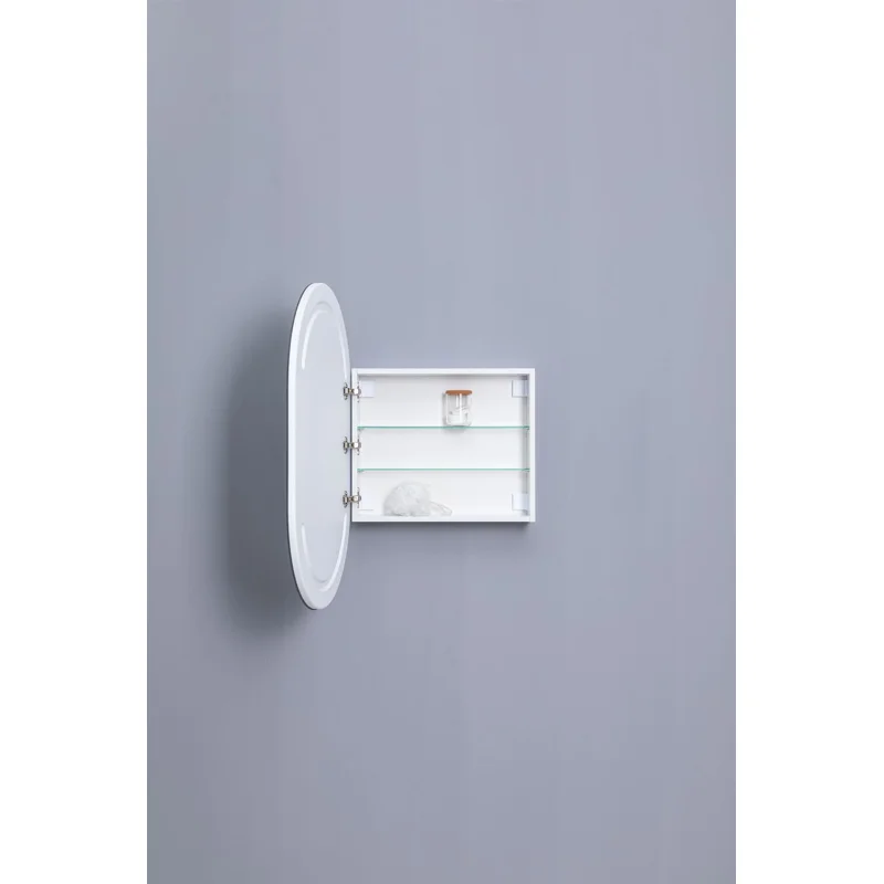 Зеркальный шкаф Aquanet Монте 60 белый, с LED подсветкой