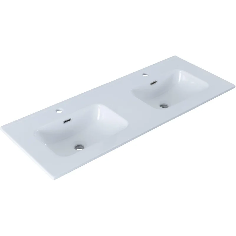 Раковина Aquanet Flat 120 (двойная) белая