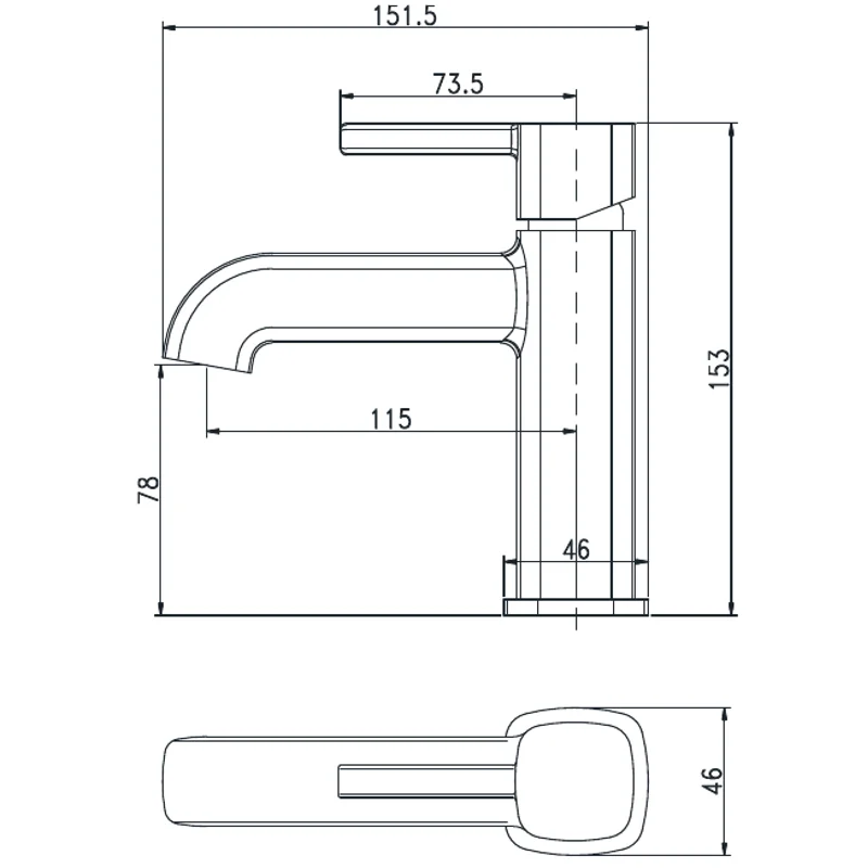 Смеситель для раковины Aquanet Minima AF130-10C
