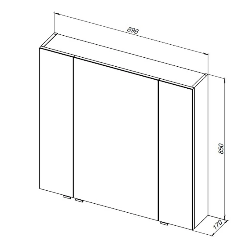 Зеркальный шкаф Aquanet Алвита new 90 белый матовый
