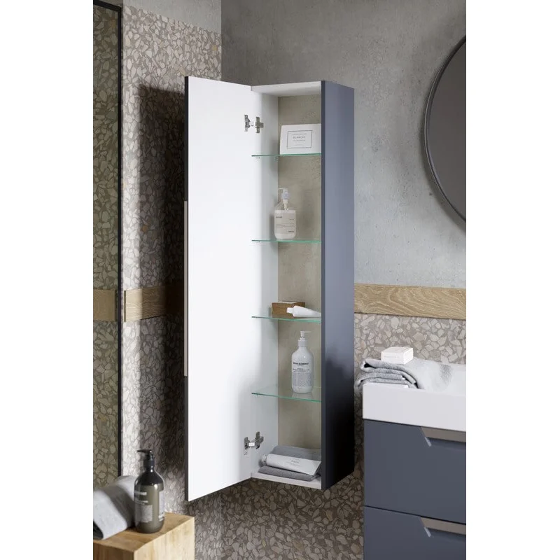 Пенал Aqwella Cube 30 см подвесной, левый/правый, белый матовый, CUB0503W