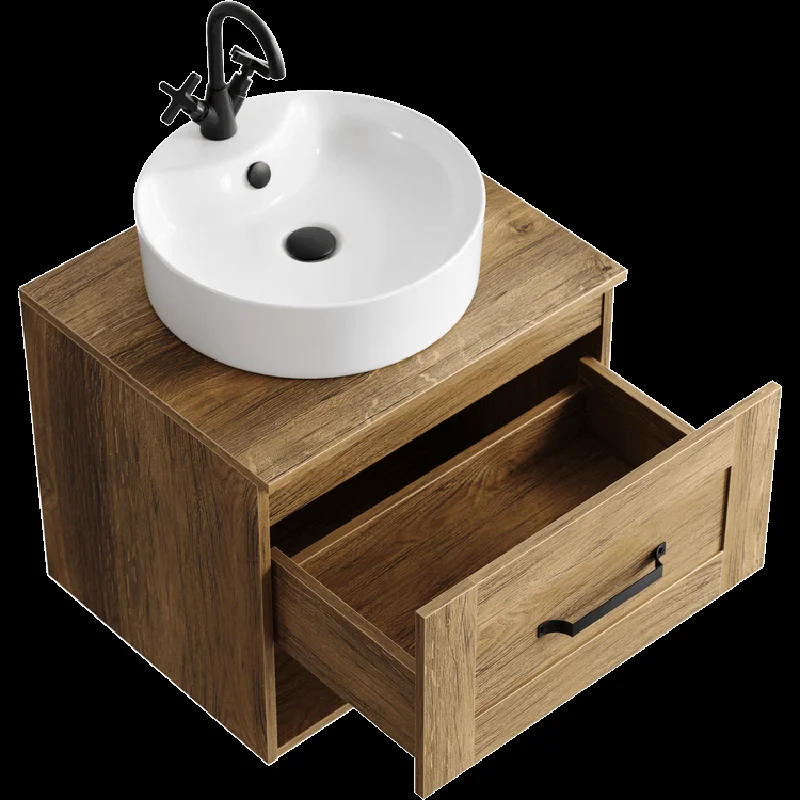 Тумба под раковину Aqwella Craft 60 см подвесная, дуб балтийский, CRF0106DB