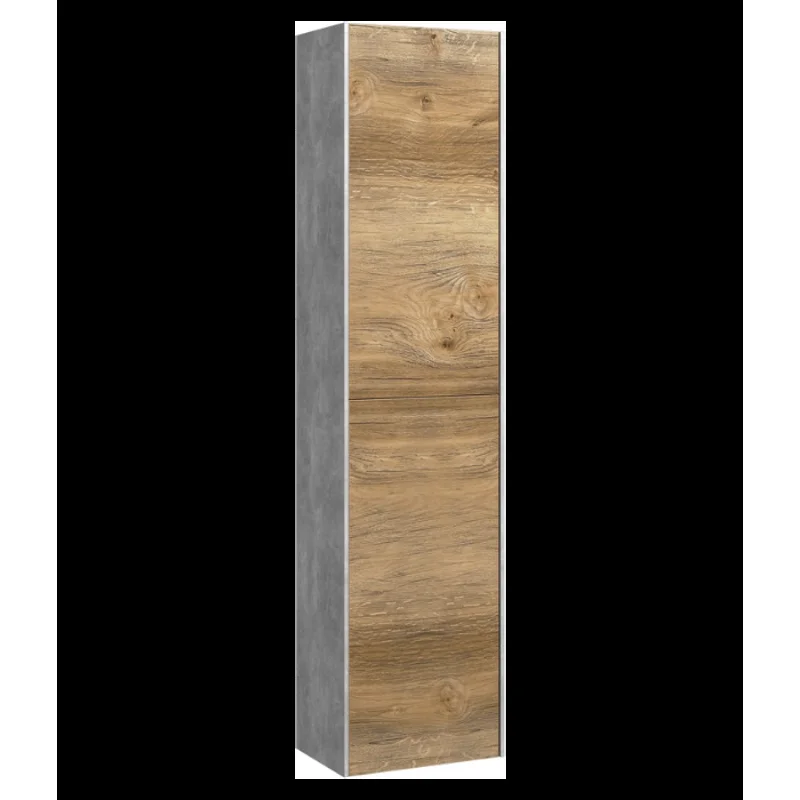 Пенал Aqwella Mobi 35 см, фасад дуб балтийский, корпус бетон светлый, MOB0535BS+MOB0735DB