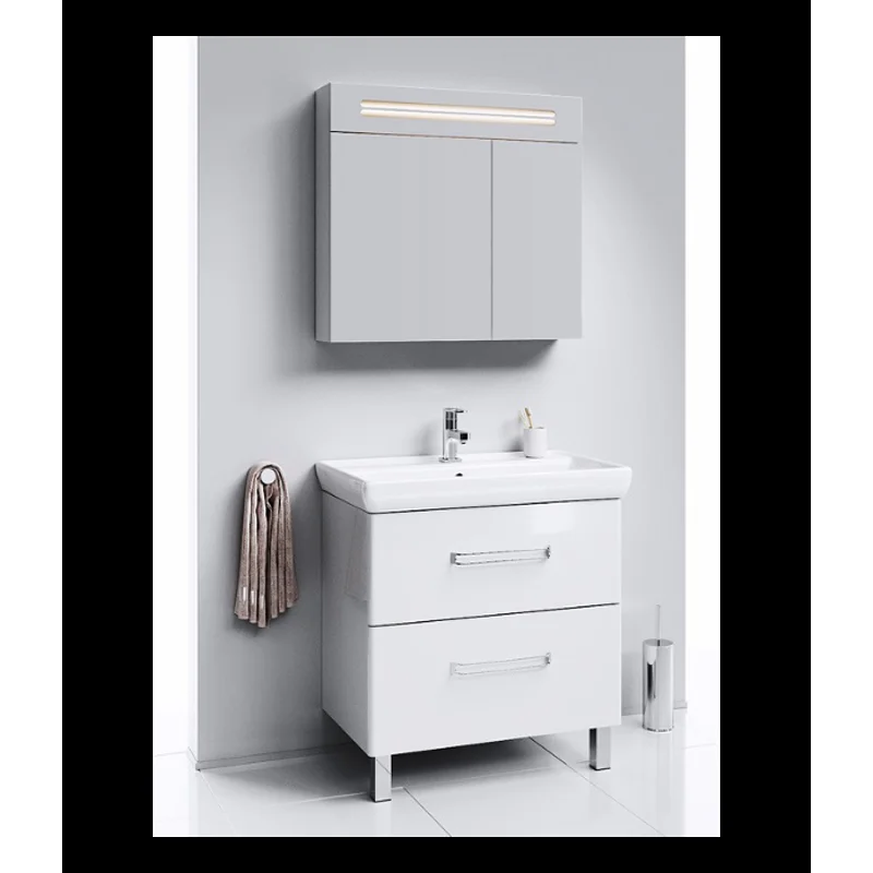 Тумба под раковину Aqwella Нео 80, напольная, белый, NEO0108