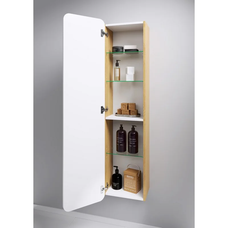 Пенал Aqwella Basic 35 см подвесной, универсальный, дуб золотой, BAS0535DZ