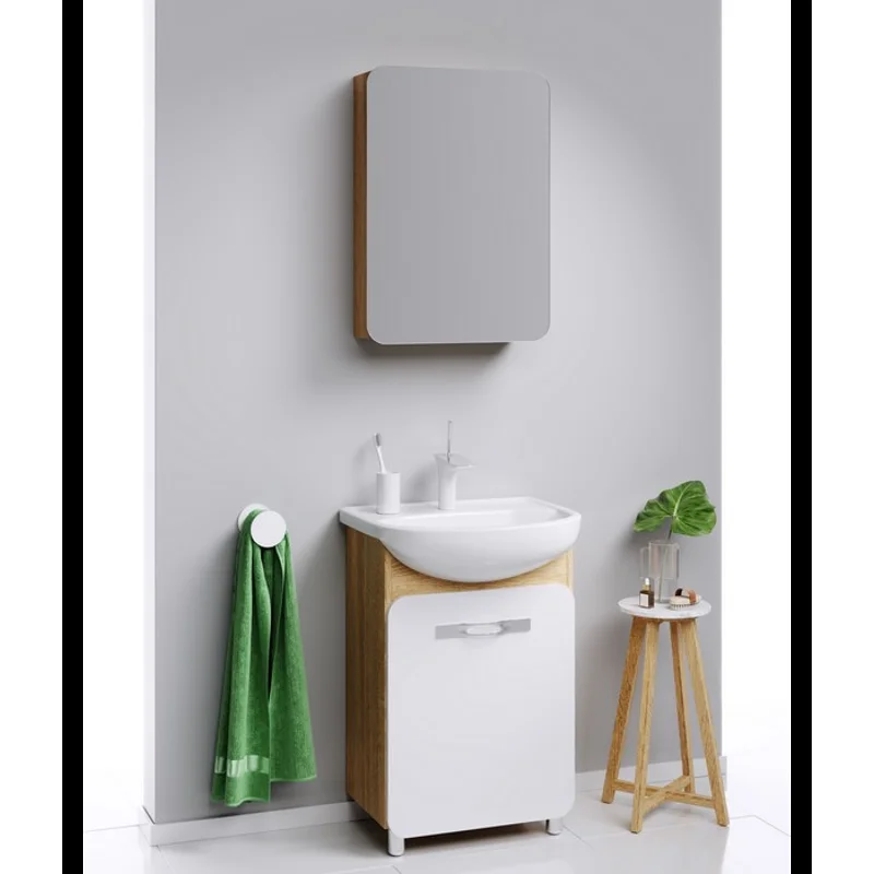 Зеркальный шкаф Aqwella Вега 50 Veg.04.05 Дуб сонома