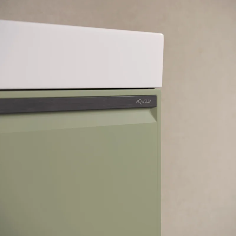 Тумба под раковину Aqwella Pure PUR0110SH, 100 см, подвесная, цвет шалфей зелёный матовый