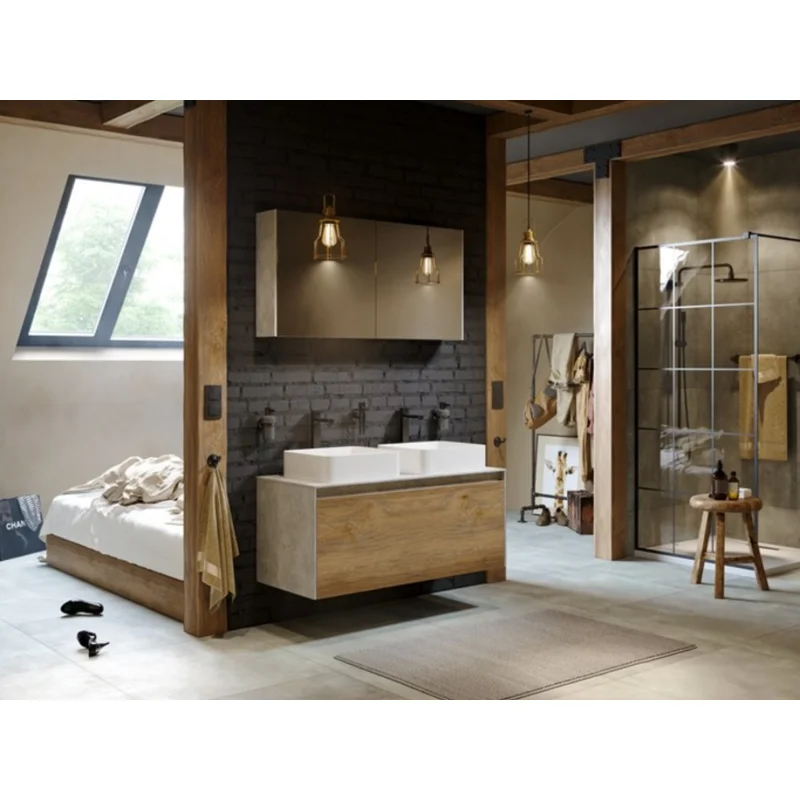 Зеркальный шкаф Aqwella Mobi MOB0412+MOB0717W 120 см, белый