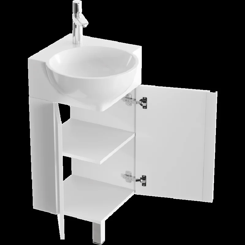 Тумба под раковину Aqwella Porto 45 см напольная, белый, POR0104WW