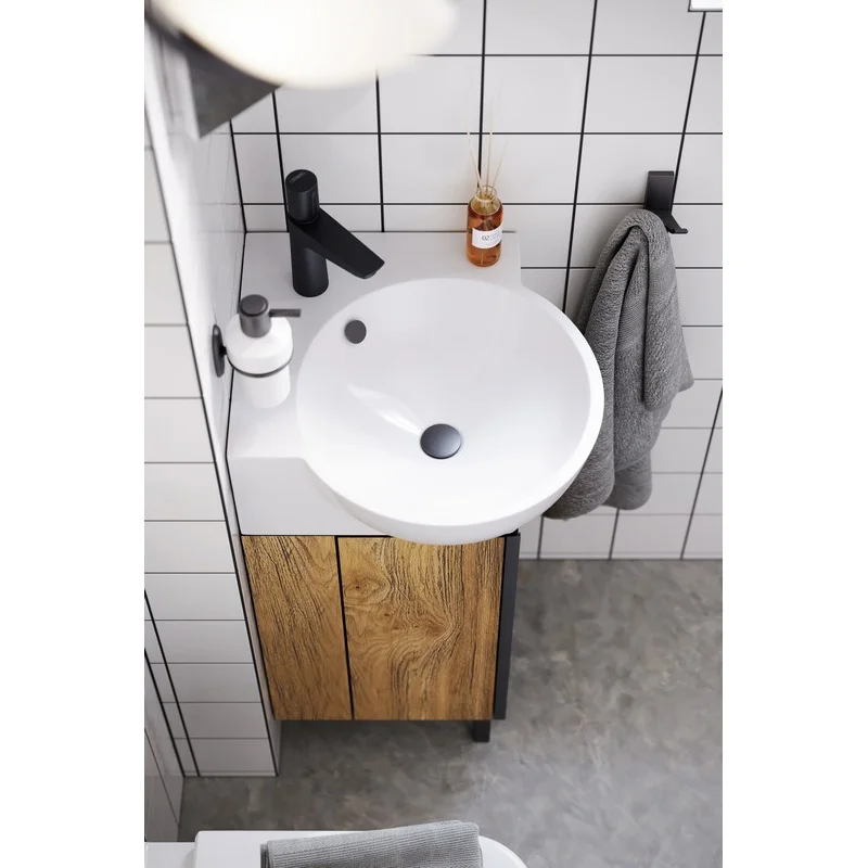 Тумба под раковину Aqwella Porto 45 см напольная, дуб балтийский, POR0104DB