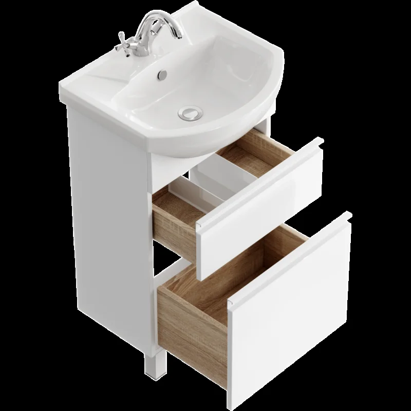 Тумба под раковину Aqwella Rodos ROD01052N, 50 см, напольная, цвет белый