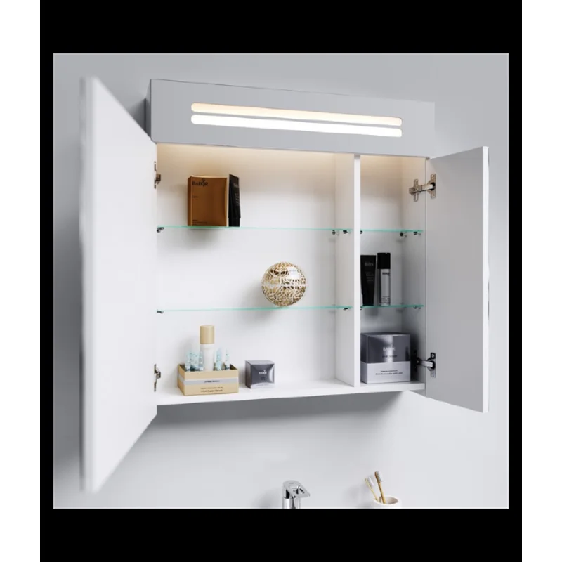 Зеркальный шкаф Aqwella Нео, 60 см, с подсветкой, белый, Neo.04.06