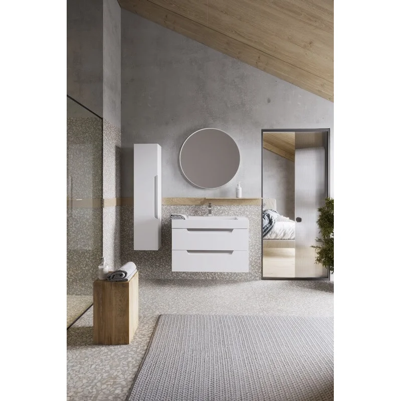 Тумба под раковину Aqwella Cube 90 см подвесная, белый матовый, CUB0109W